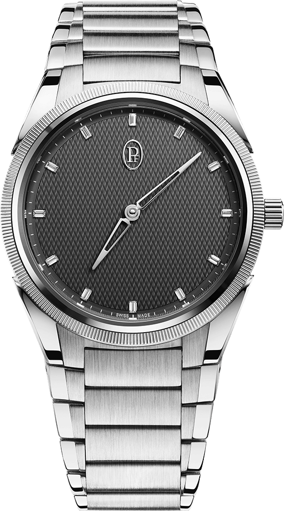 من الفولاذ والبلاتين مرصّعة باللون الرمادي الدافئ Tonda PF Automatic
