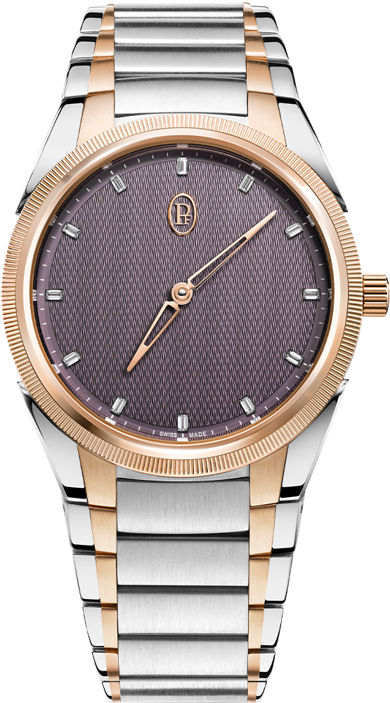 من الفولاذ والذهب الوردي مرصّعة باللون الياقوتي الداكن Tonda PF Automatic
