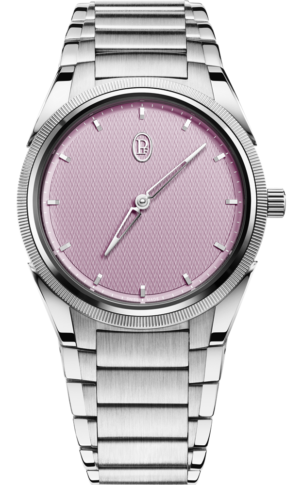من الفولاذ والبلاتين وميناء بلون ألتا روزا Tonda PF Automatic