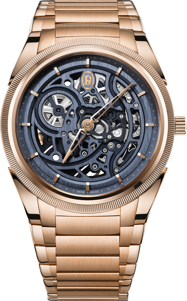 Tonda PF Skeleton Rose Gold Milano Blue