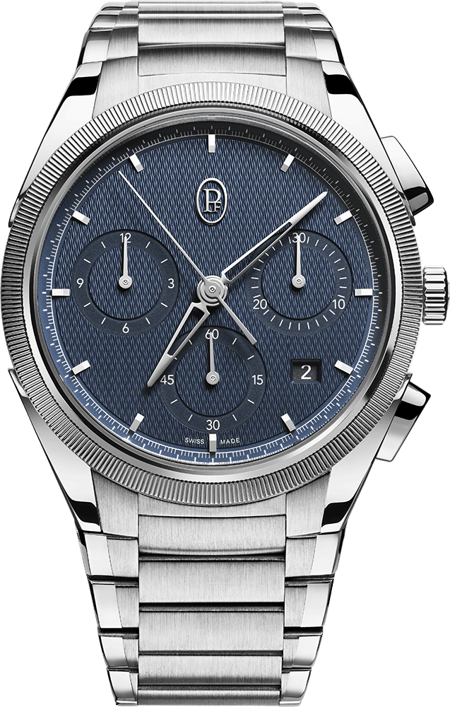 Tonda PF Chronograph Steel Platinum Milano Blue COSC